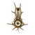 Vintage Rustic Weather Station With Antlers For Sale