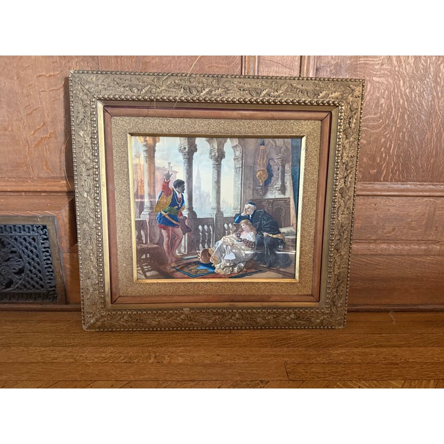 Late 19th Century Othello Relating His Adventures to Desdemona Colored Lithograph or Print For Sale - Image 9 of 9