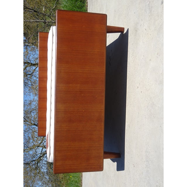 Brown Vintage Teak Bed with Integrated Nightstand, 1960s For Sale - Image 8 of 18