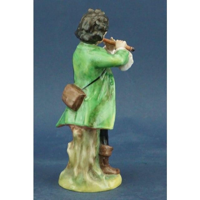 Ceramic Pied Piper Boy Figurine in Porcelain by Ernst Bohne for Rudolstadt, Germany, 20th Century For Sale - Image 7 of 18
