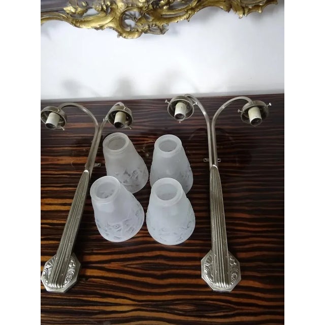 Art Deco Wall Lamps from Muller Frères, Luneville, 1920s, Set of 2 For Sale - Image 12 of 13
