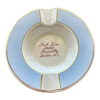 Rare Art Deco Park Lane Hotel Piccadilly Porcelain Vide-Poche / Ashtray For Sale