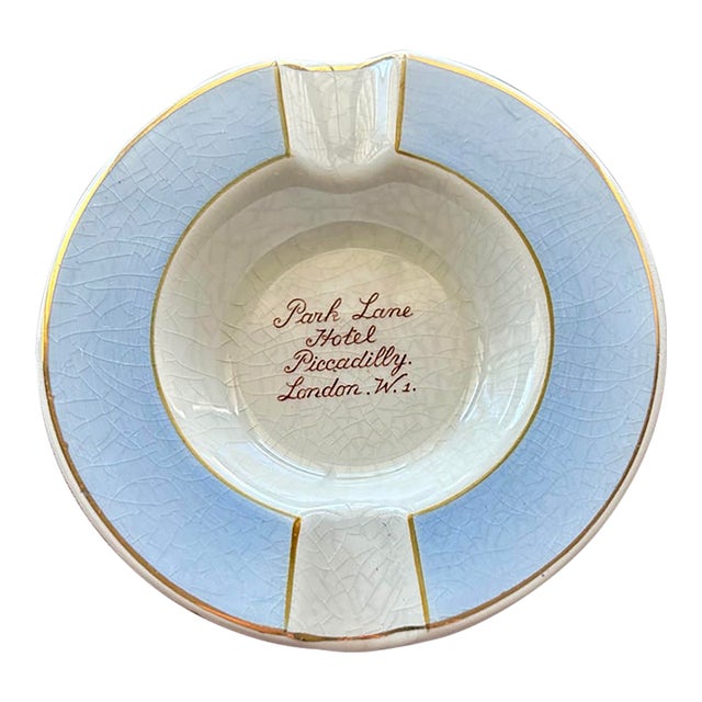 Rare Art Deco Park Lane Hotel Piccadilly Porcelain Vide-Poche / Ashtray For Sale