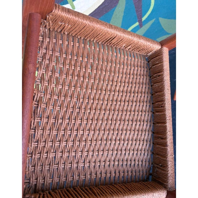 Danish Teak & Cord Dining Chairs - 6 For Sale In Tampa - Image 6 of 10