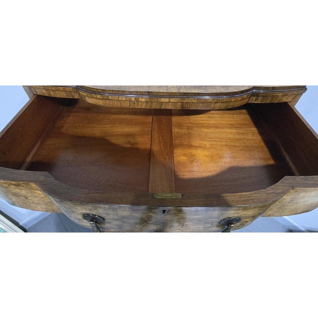 Burr Walnut Linen Press For Sale - Image 15 of 18