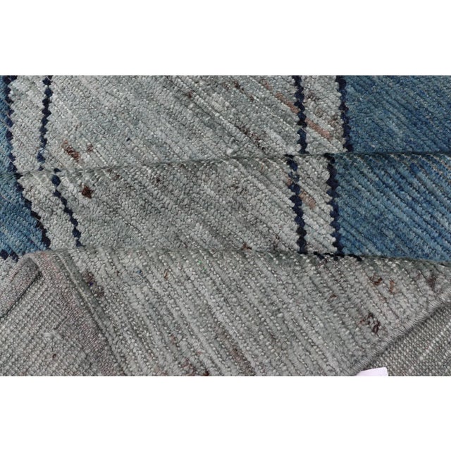 Modern Design Tribal Rug by Keivan Woven Arts With Diamond Pattern For Sale - Image 11 of 12