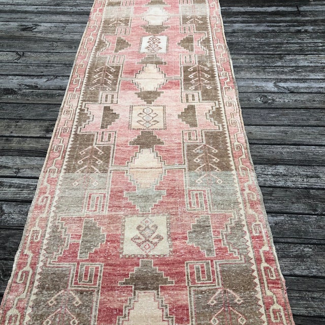 Textile Vintage Turkish Sivas Runner | 3'6" X 13'7" For Sale - Image 7 of 8