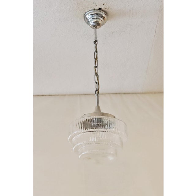 Metal Art Deco Hanging Lamp, 1920s For Sale - Image 7 of 7
