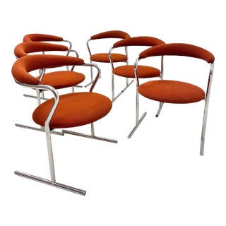 Anton Lorenz Chrome Arm Chair for Thonet For Sale