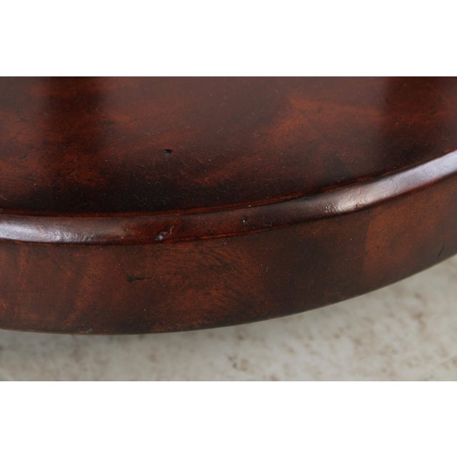 Brown Theodore Alexander 3 Tier Round Flame Mahogany End Lamp Table For Sale - Image 8 of 13