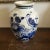 1980s Vintage Delft Holland Hand Painted Blue Vase For Sale - Image 5 of 5