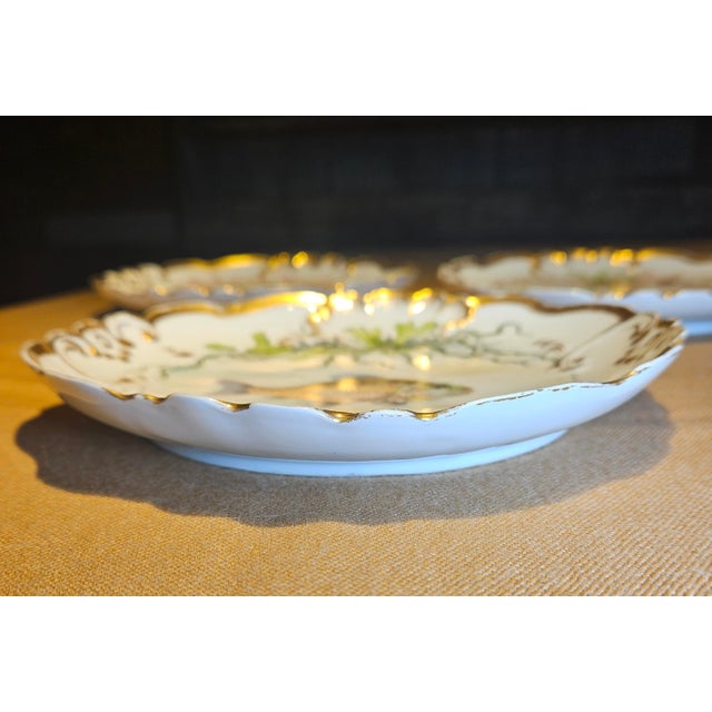 Alabaster 19th Century Limoges Fish Plates - Set of 3 For Sale - Image 8 of 12