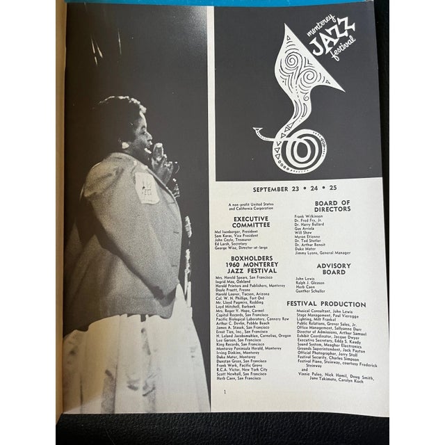 1960 & 1962 Monterey Jazz Festival Programs Vintage Official- Set of 3 For Sale - Image 9 of 10