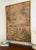 Mid-century French jacquard-woven tapestry depicting a pastoral harvest scene with windmill landscape, presented in a...
