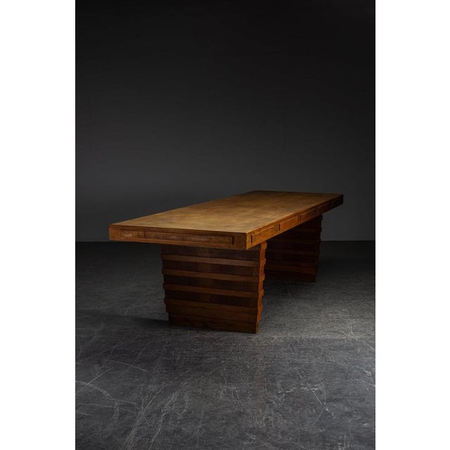 Architectural Dining Table by Plinio Marconi, 1950s For Sale - Image 4 of 13