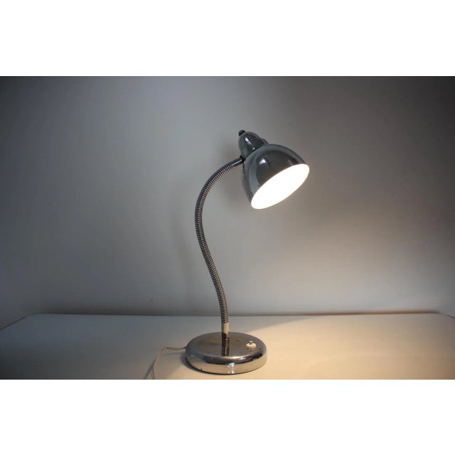 Vintage Table Chrome Lamp, 1950s For Sale - Image 10 of 12