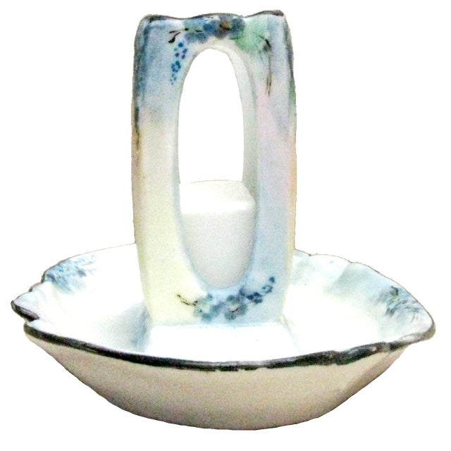 Art Deco 1920s Antique Art Nouveau Porcelain Match Striker / Ashtray, Signed by the Artist For Sale - Image 3 of 5