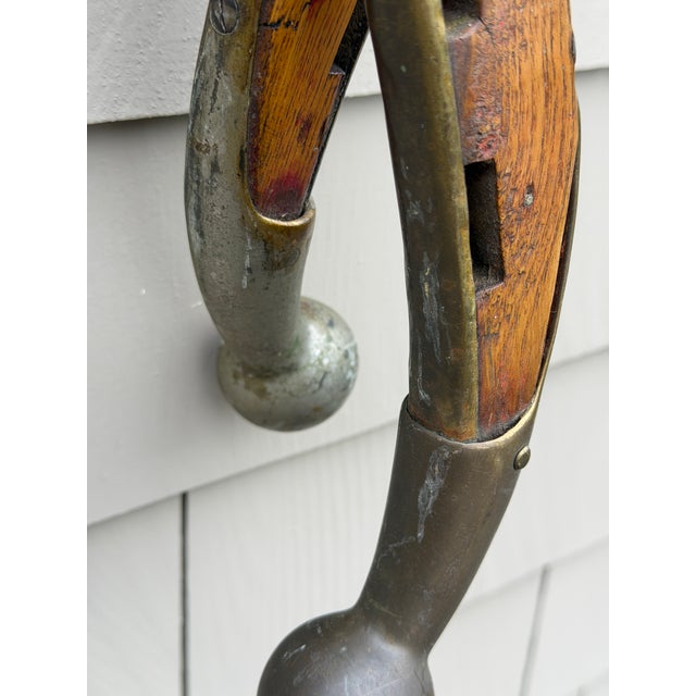 Antique U.S. Hame Co. Buffalo NY Mule Hames – Original Wooden & Iron Harness Pair c.1900–1925 – Rustic Farmhouse Wall...