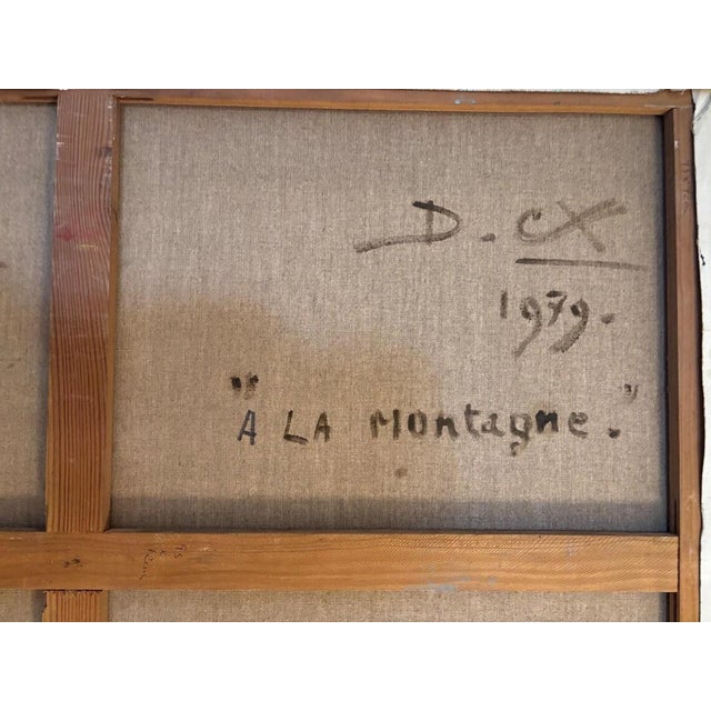 Denise Cartoux, Oil Painting, A la Montagne, École de Paris, France, 1979 For Sale - Image 7 of 9