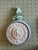 Plaster intaglio replica of Three Graces Grand Tour intaglio, painted, and ready to hang on antique French ribbon...