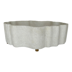 Revelation Modern Ivory Stone Ripple Cachepot