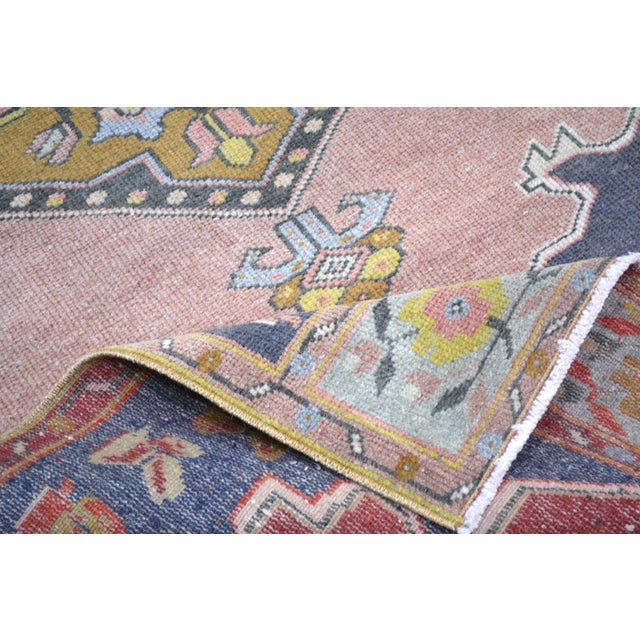 Vintage Turkish Anatolian Hand Knotted Wool Rug, 3'x8' For Sale - Image 4 of 4