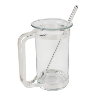 Gorham Silver Plate and Glass Barware Martini Cocktail Pitcher For Sale