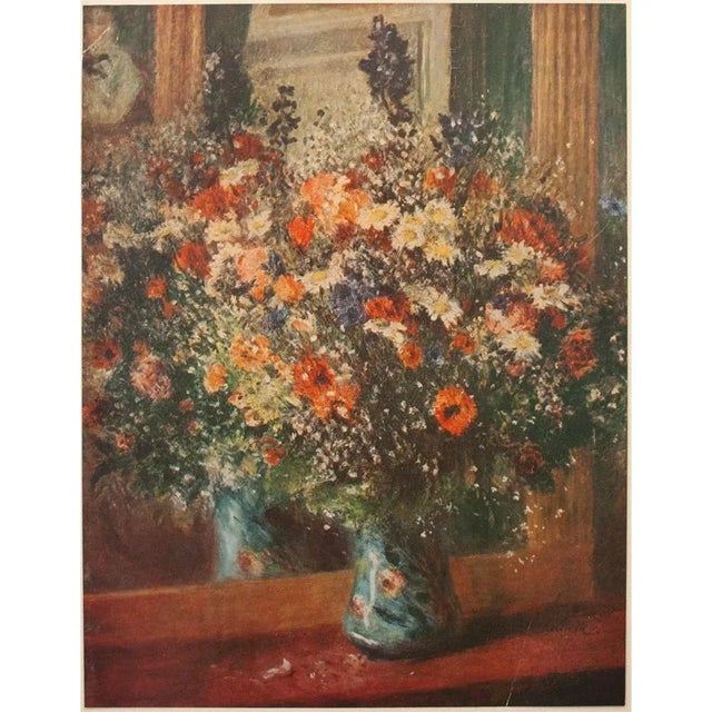Paper 1940s After Auguste Renoir "Bouquet in Front of a Mirror" Original Swiss Lithograph For Sale - Image 7 of 7
