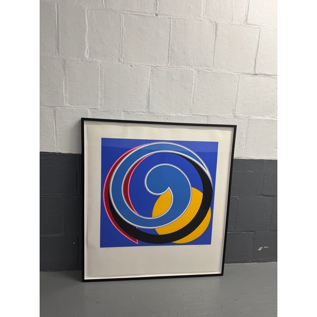 Paper 1990s Modern Silk Screen Print Clifford Singer, Framed For Sale - Image 7 of 8
