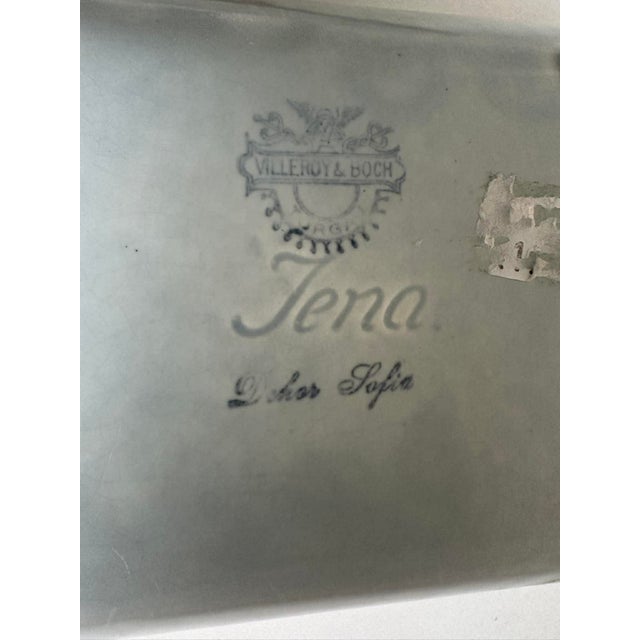 Pre-war ceramic butter dish by Villeroy & Boch, Jena, dimensions: height 13.5 cm, width 19 cm, depth 12 cm.