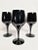 1970s - 1980s Black Tulip Stemware Midcentury Set of 6 For Sale - Image 11 of 14
