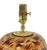 These Are a Pair of Early 21st-Century Hand-Painted Tortoiseshell-Patterned Art Ceramic Table Lamps. For Sale - Image 4 of 9
