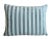 Large reversible/double-sided custom-tailored pillow created from a French ultra-soft cotton blended velvet striped fabric...