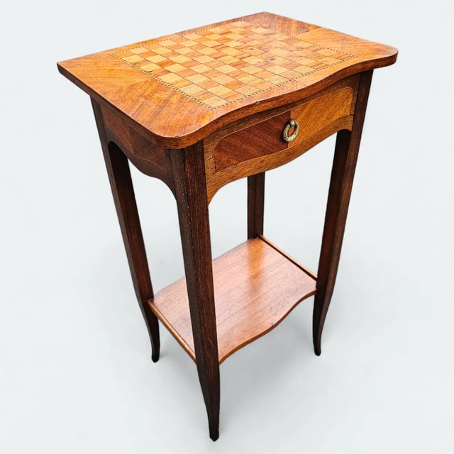 Antique Early 19th Century Louis XVI French Marquetry Ladies Game, Desk, Dressing Table For Sale - Image 4 of 12