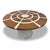 Marble dining table Red marble top with white stone inlay Double skin marble top Carrara marble base 1970s/1980s Italy