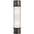 Oxford 18" Bath Sconce in Bronze with Frosted Glass Designer: Chapman & Myers Height: 18.5" Extension: 4" Backplate: 3.75"...