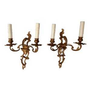 Pair of French Bronze Sconces