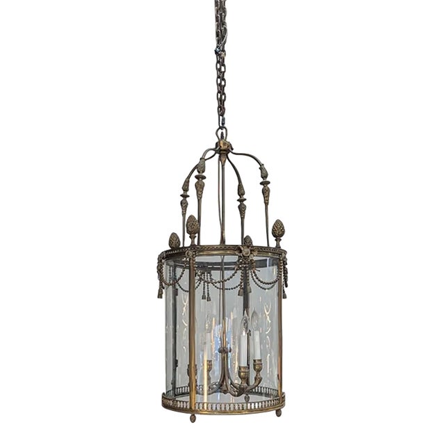 Early 20th Century Large Petit Trianon Style Hanging Lantern For Sale
