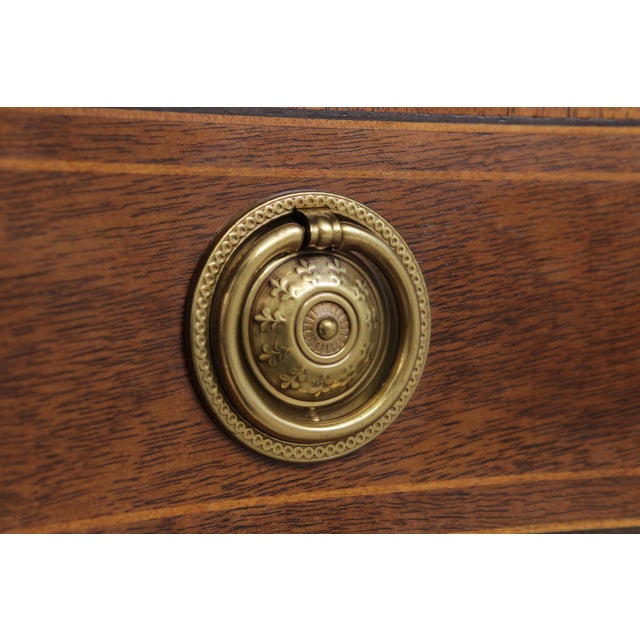 Henredon Natchez Collection Inlaid Mahogany Chest For Sale - Image 12 of 16