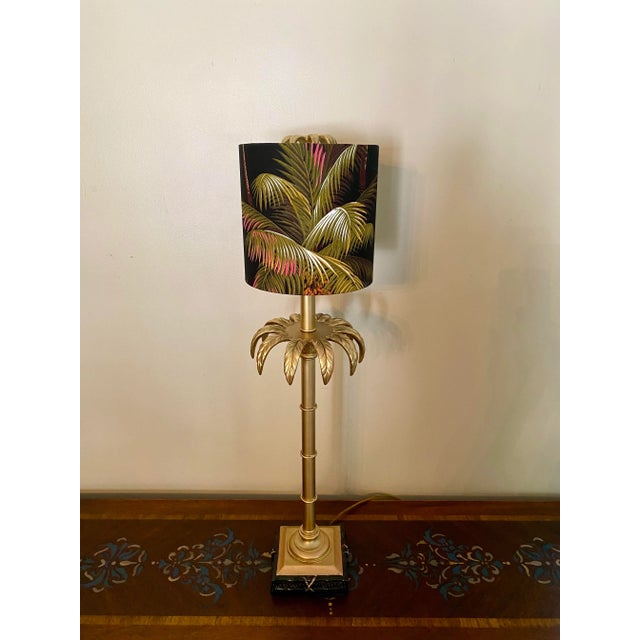 Hollywood Regency 1980s Palm Beach Regency Tropical Lamp For Sale - Image 3 of 11