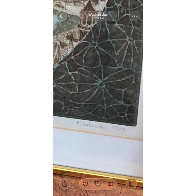 1970 Charles Klabunde "San Andreas Annunzio" Signed Limited Edition Color Etching - 60/100 For Sale - Image 4 of 5