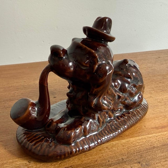 Vintage Pipe Smoking Dapper Dog Incense Burner For Sale - Image 9 of 9