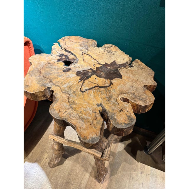 French French Tall Live Edge Table For Sale - Image 3 of 4