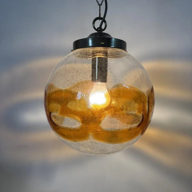 Vintage Italian Murano Glass Hanging Lamp, 1970s For Sale - Image 4 of 18