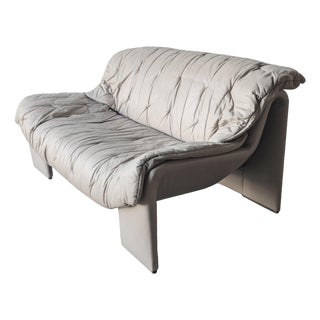 1970s Post Modern Leather Loveseat by Intertime Switzerland For Sale