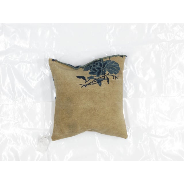 Pillow with genuine hand made antique Chinese Peking rug fragment. Poly fill,sewn closure. Both sides.