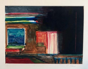 Pierre Obando, Abstract Pattern & Decoration Monoprint Monotype Painting Print Pierre Obando, 1997
