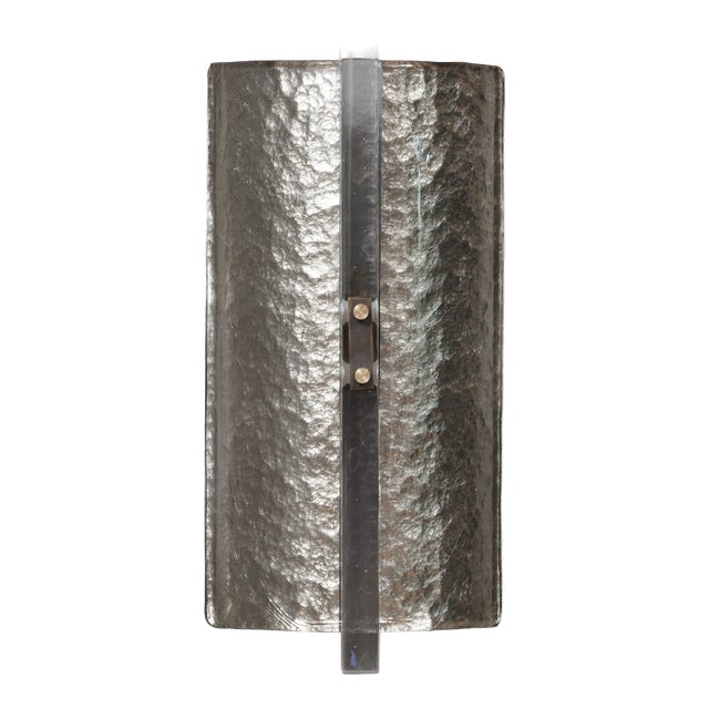 Murano Silver Art Glass Wall Light, 2000 For Sale