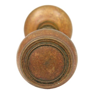 Mid 20th Century Solid Bronze Concentric Door Knobs For Sale