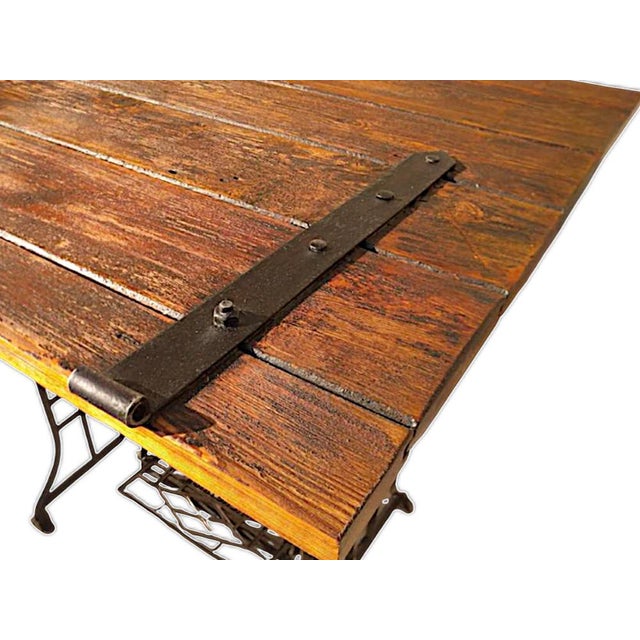 Industrial Table with Gritzner Sewing Machine, 1920s For Sale - Image 4 of 6